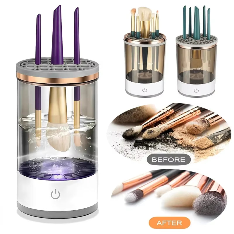 Revolutionize Your Beauty Routine with the USB Plug Electric Makeup Brush Cleaner & Dryer - Effortless Cleaning for Flawless Results!