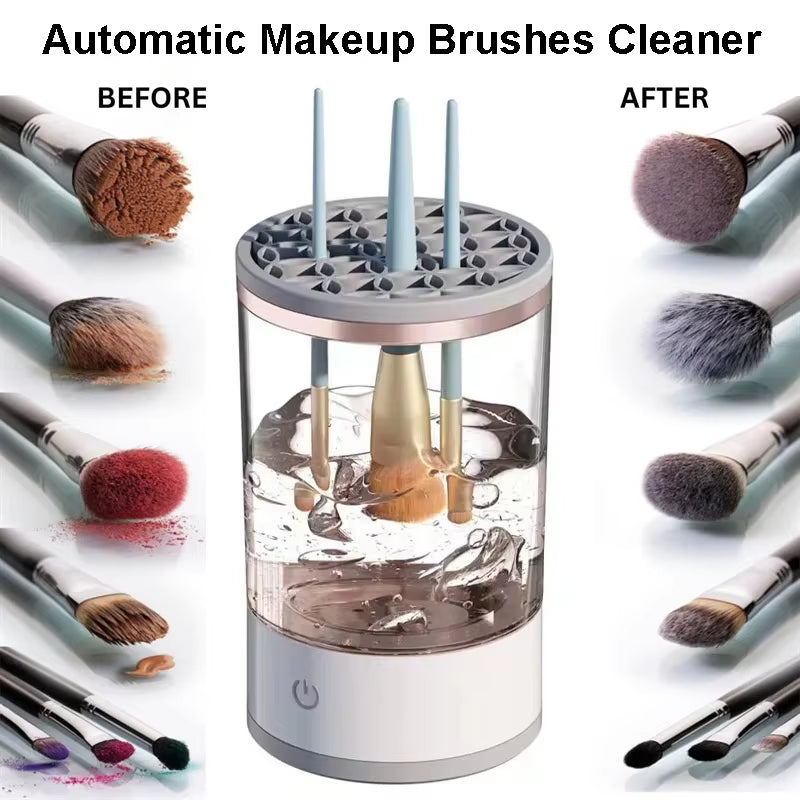 Revolutionize Your Beauty Routine with the USB Plug Electric Makeup Brush Cleaner & Dryer - Effortless Cleaning for Flawless Results!