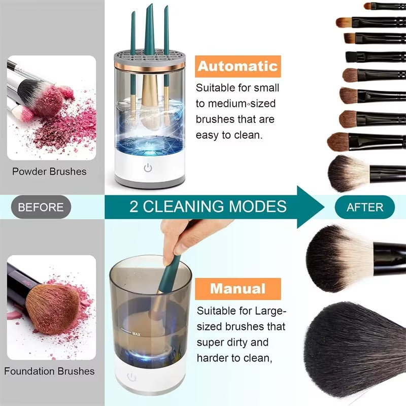 Revolutionize Your Beauty Routine with the USB Plug Electric Makeup Brush Cleaner & Dryer - Effortless Cleaning for Flawless Results!
